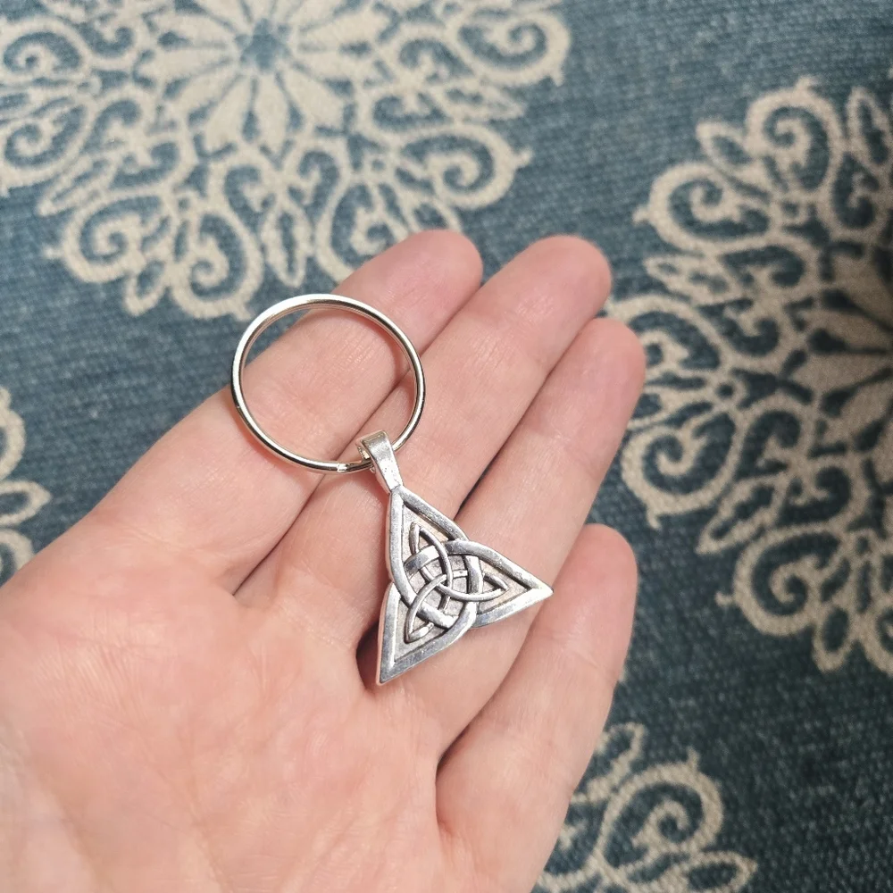 New Celtic Knot Triangle Keychain
